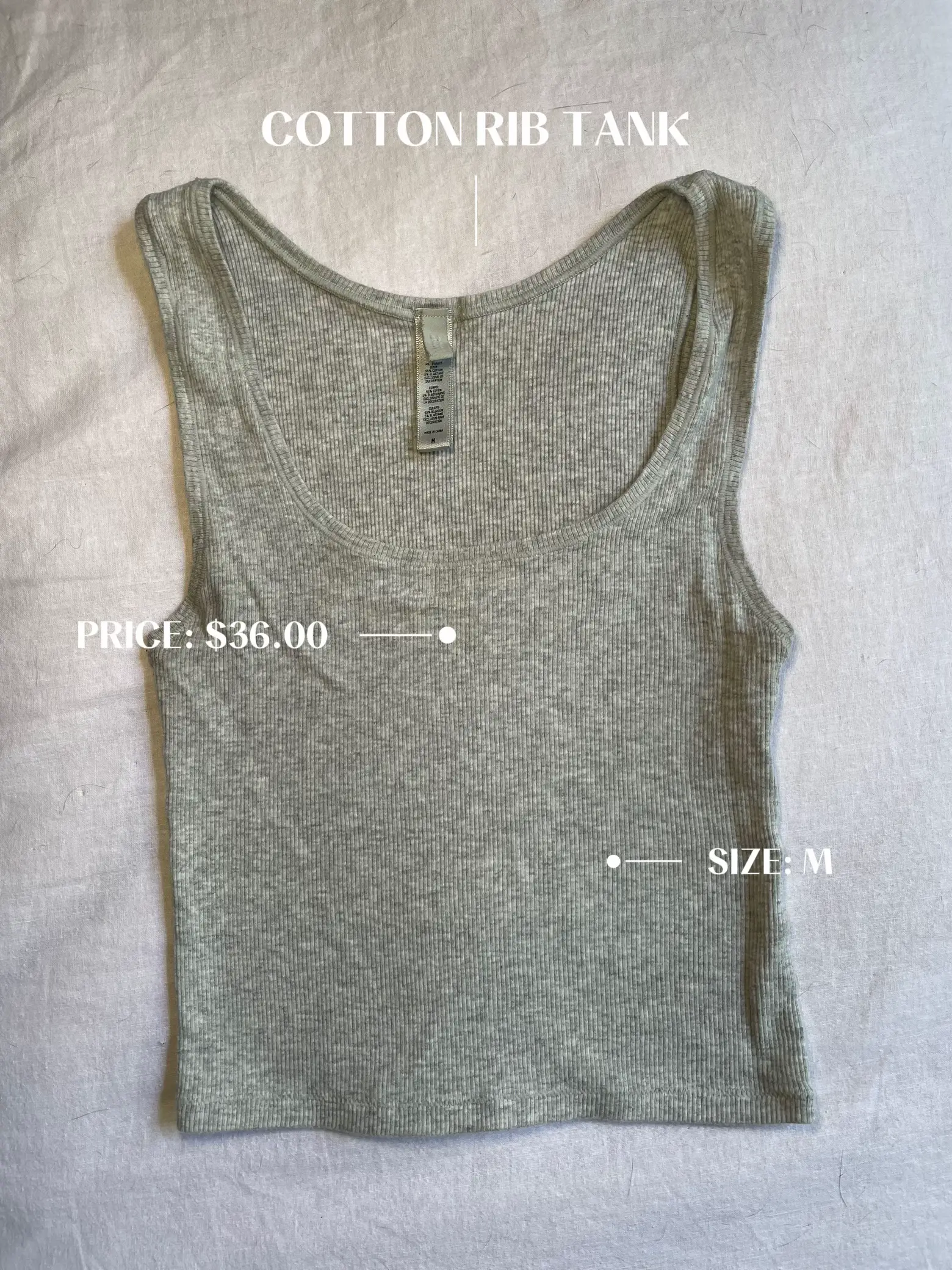 Cotton Rib Tank - Smoke - XS is in stock at Skims for $36.00 : r