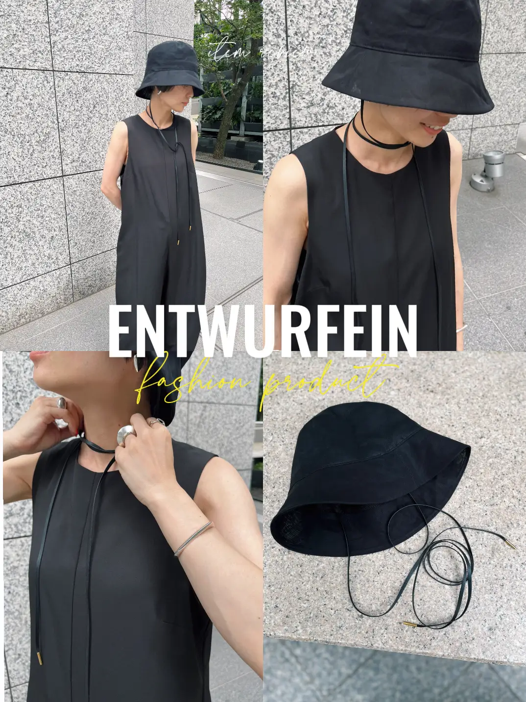 entwurfein 帽子 紐付きハット