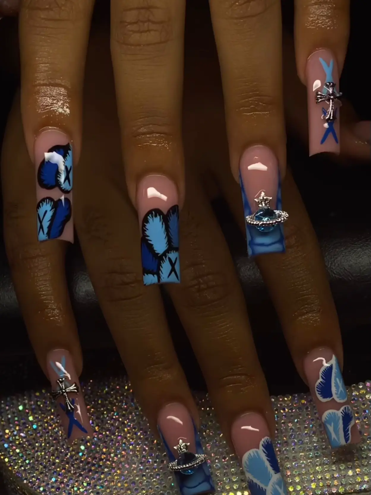 Blue Kaws nails😵💙, Gallery posted by Destinie