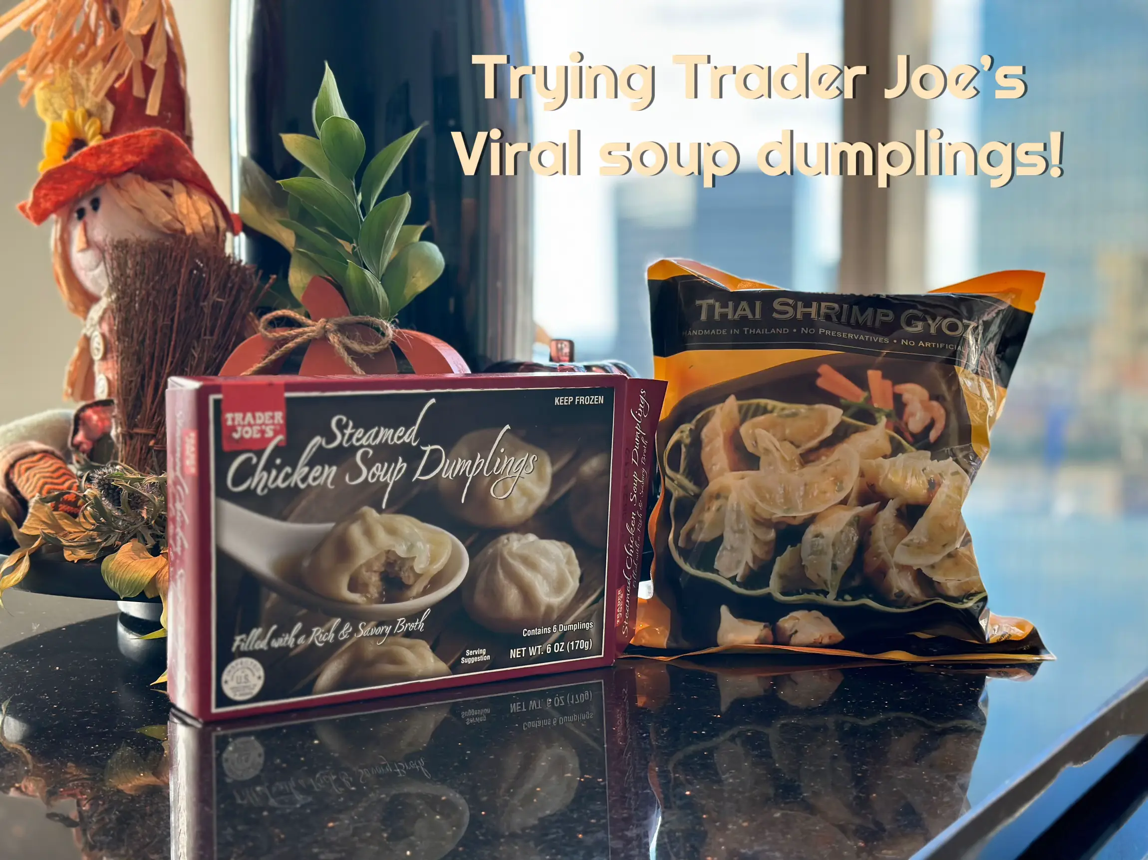 Trying Trader Joe's Viral soup dumplings 🥟