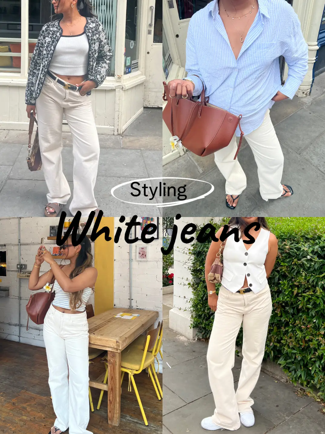 4 Ways To Style White Jeans For Spring/Summer 👖