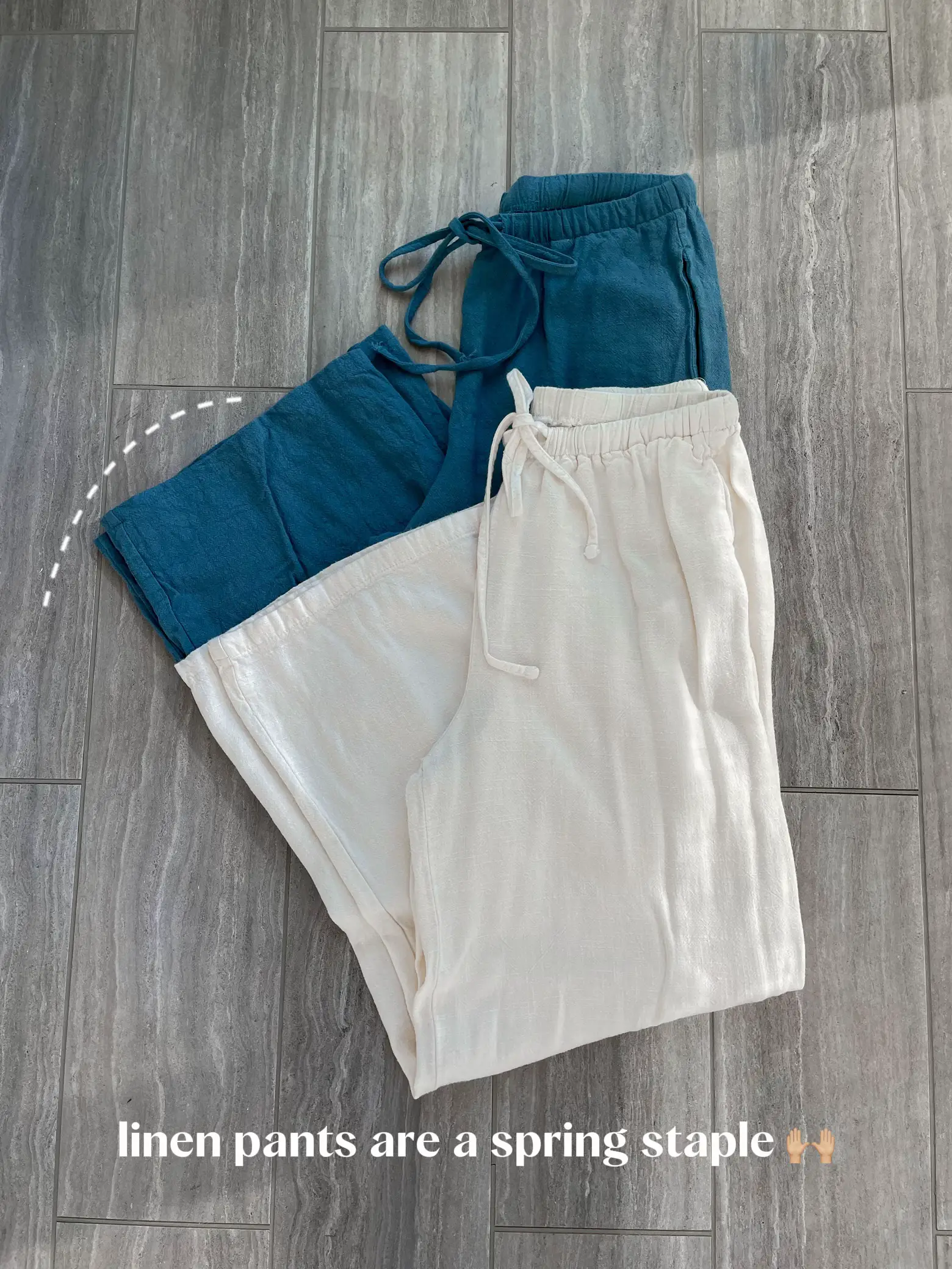 Garden Girls Linen Pants - Sea Breeze – Peppermayo