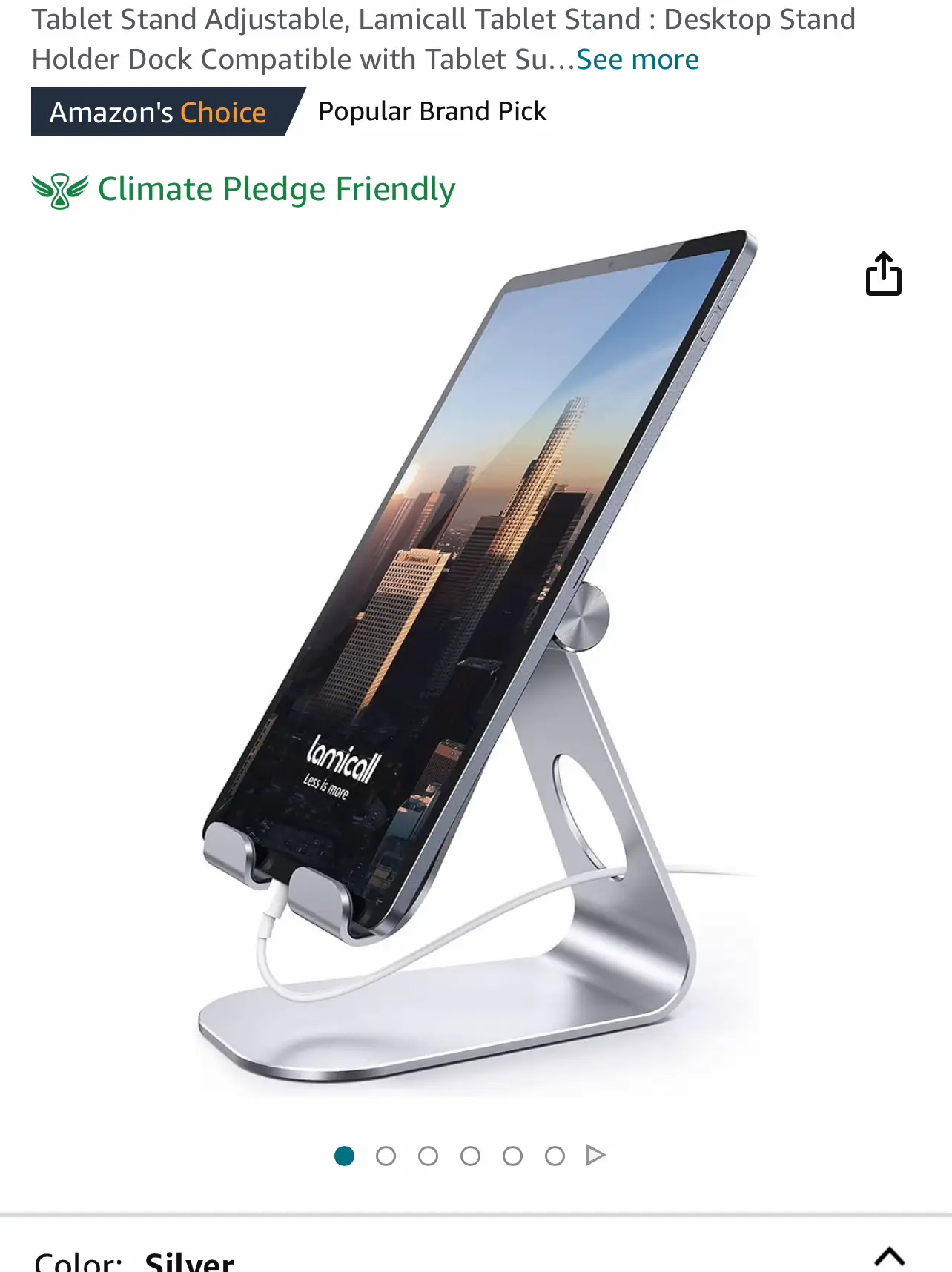 Lamicall 2 in 1 Adjustable & Foldable Phone Tablet Stand for Desk, Pla