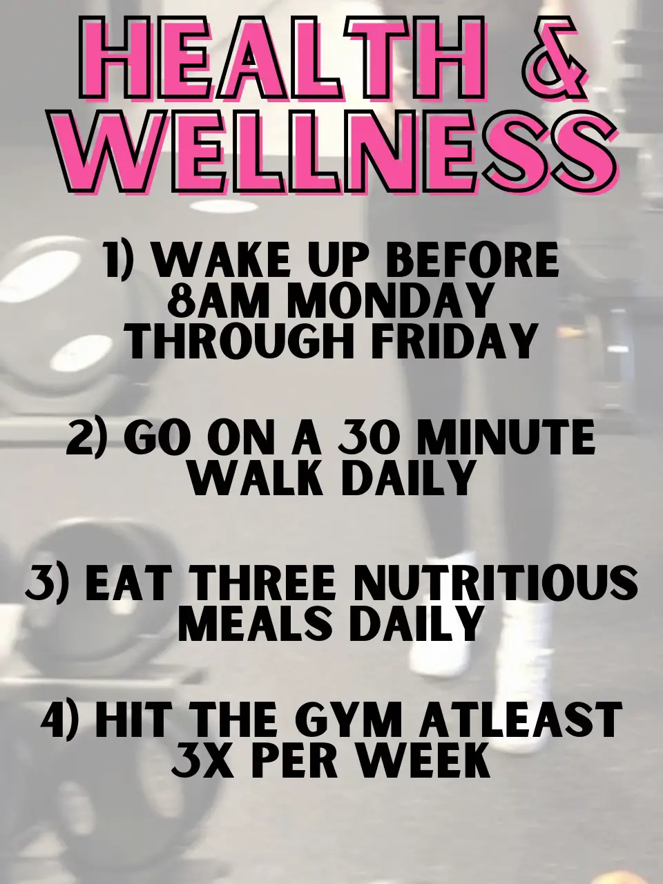  A list of health and wellness tips