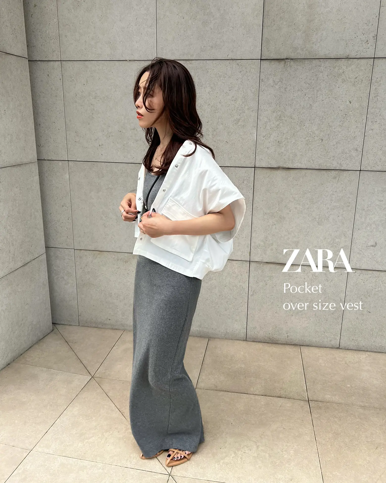 タグ付き ZARA ザラ シームレザージャケット-