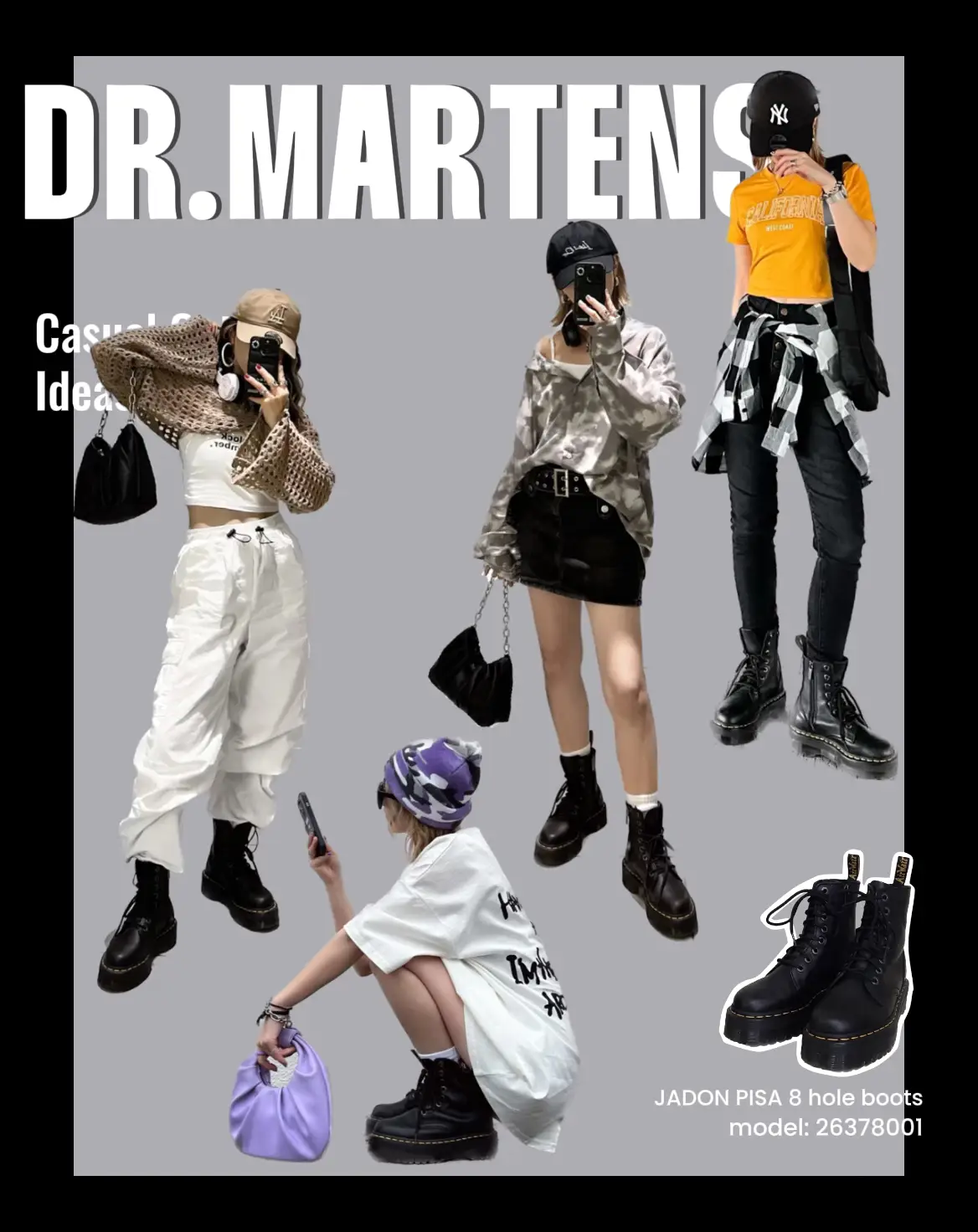 Dr.Martens👢 夏のブーツコーデ4選！ | 𝓴𝓲𝓴𝓾が投稿したフォト