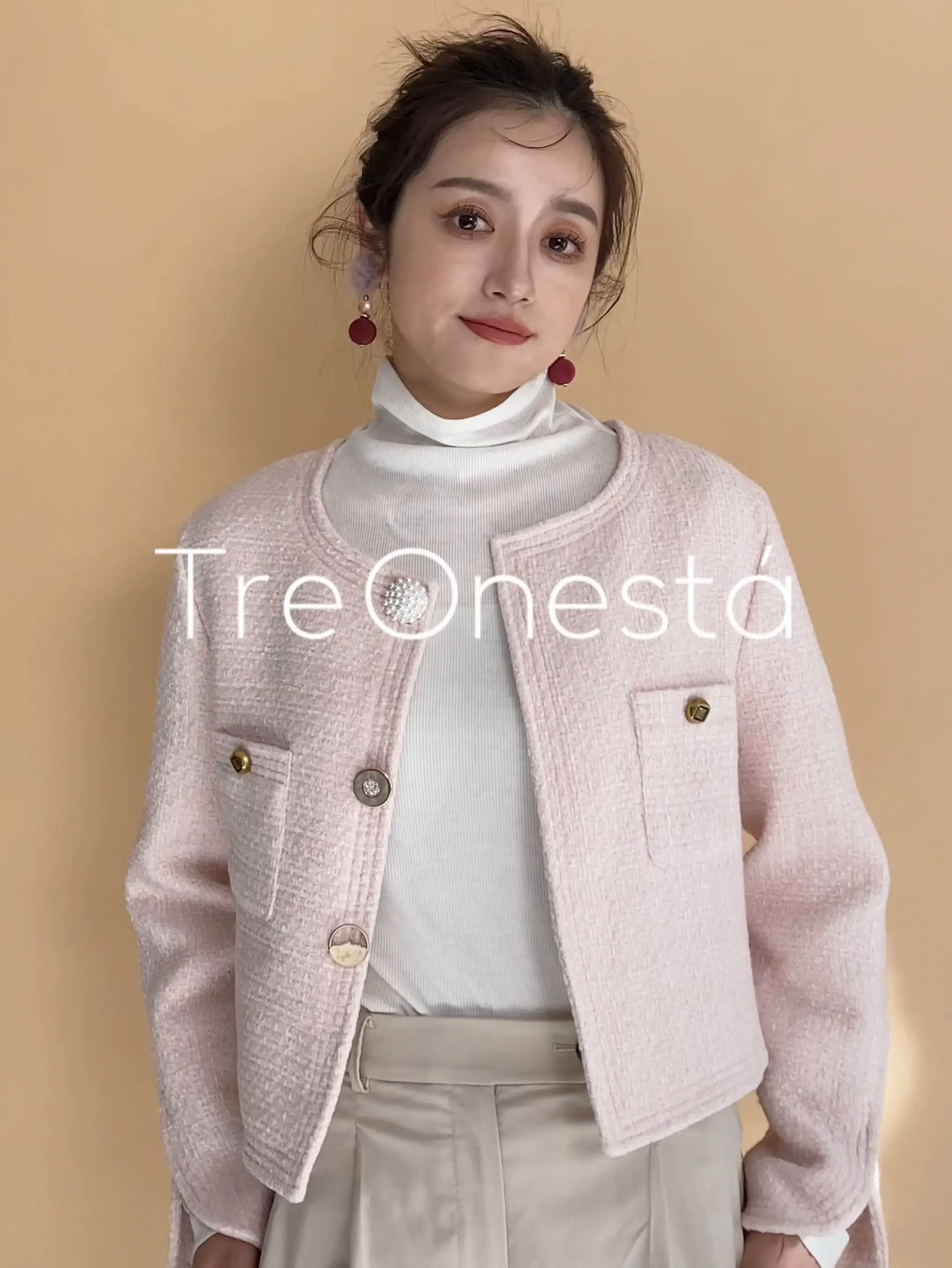 TreOnesta♡ ノーカラージャケット-