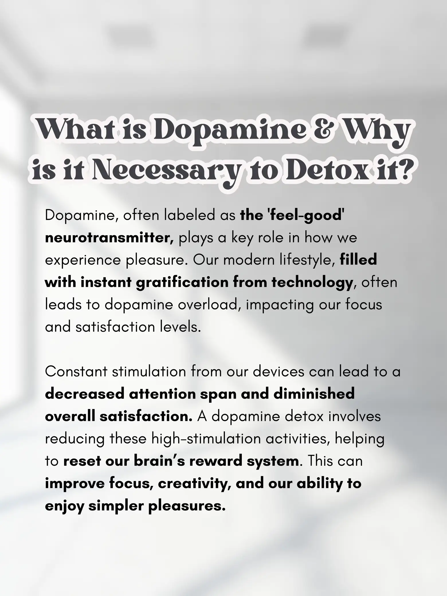 Guide to dopamine detox for creators | Gallery posted by Theresa Notion ...