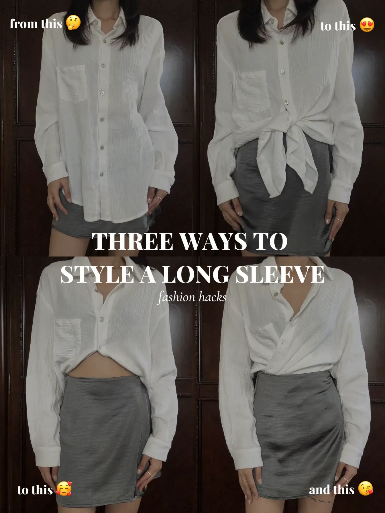 THREE WAYS TO STYLE A LONG SLEEVE— fashion hack, Gallery posted by Ria  Melvy