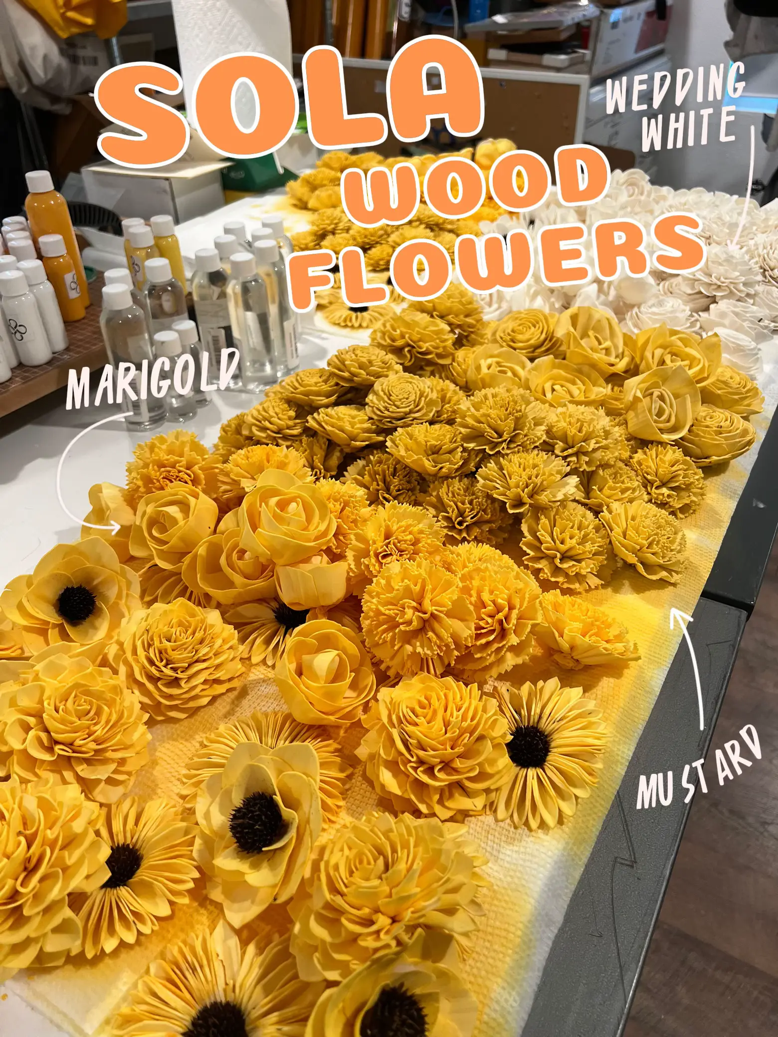 Dying Sola Wood Flowers for My Wedding Gallery posted by Murial