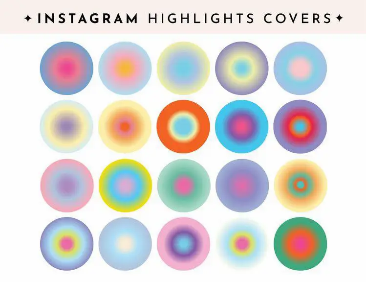 Editable Instagram Highlight Covers Minimalist, Pink Gradient IG