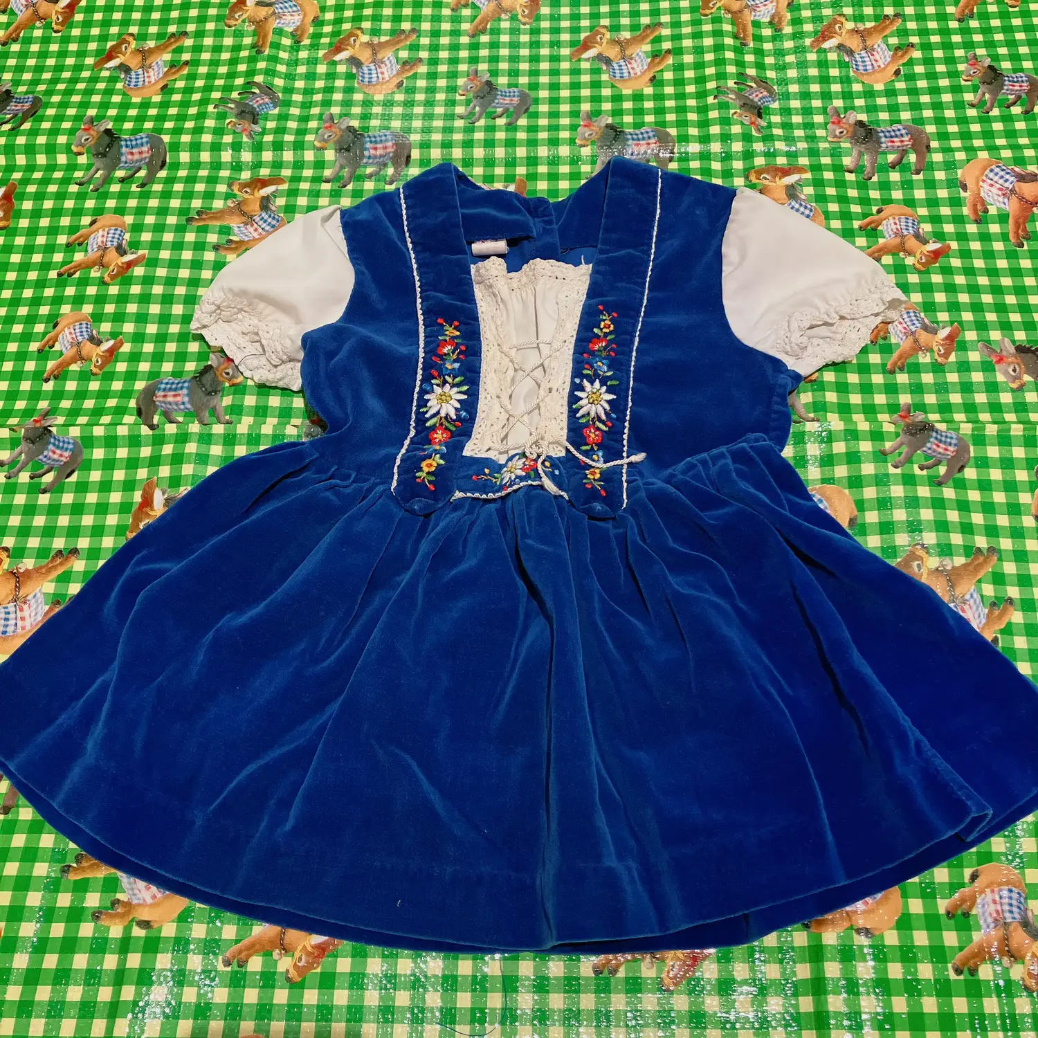 2-3T】チロル ベルベットブルードレス 1960s | チロルとシャルルが投稿 