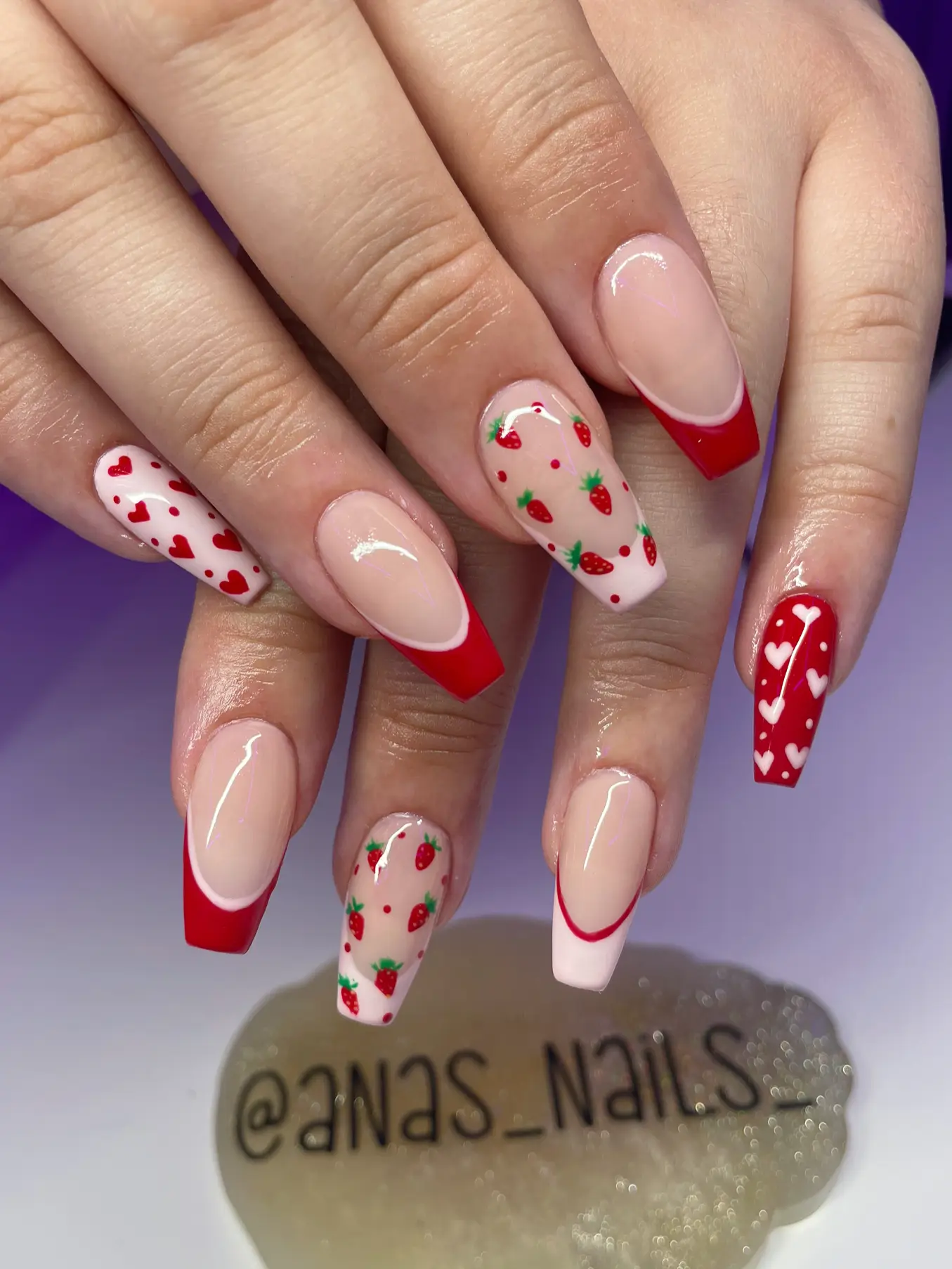 Strawberry nail art - Lemon8 Search