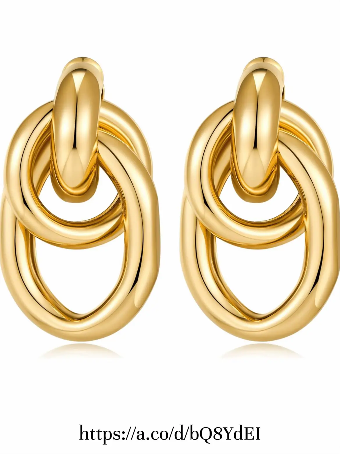 PAVOI 14K Gold Convertible Link Earrings for Women | Paperclip Link Chain  Earrings | Drop Dangle Earrings