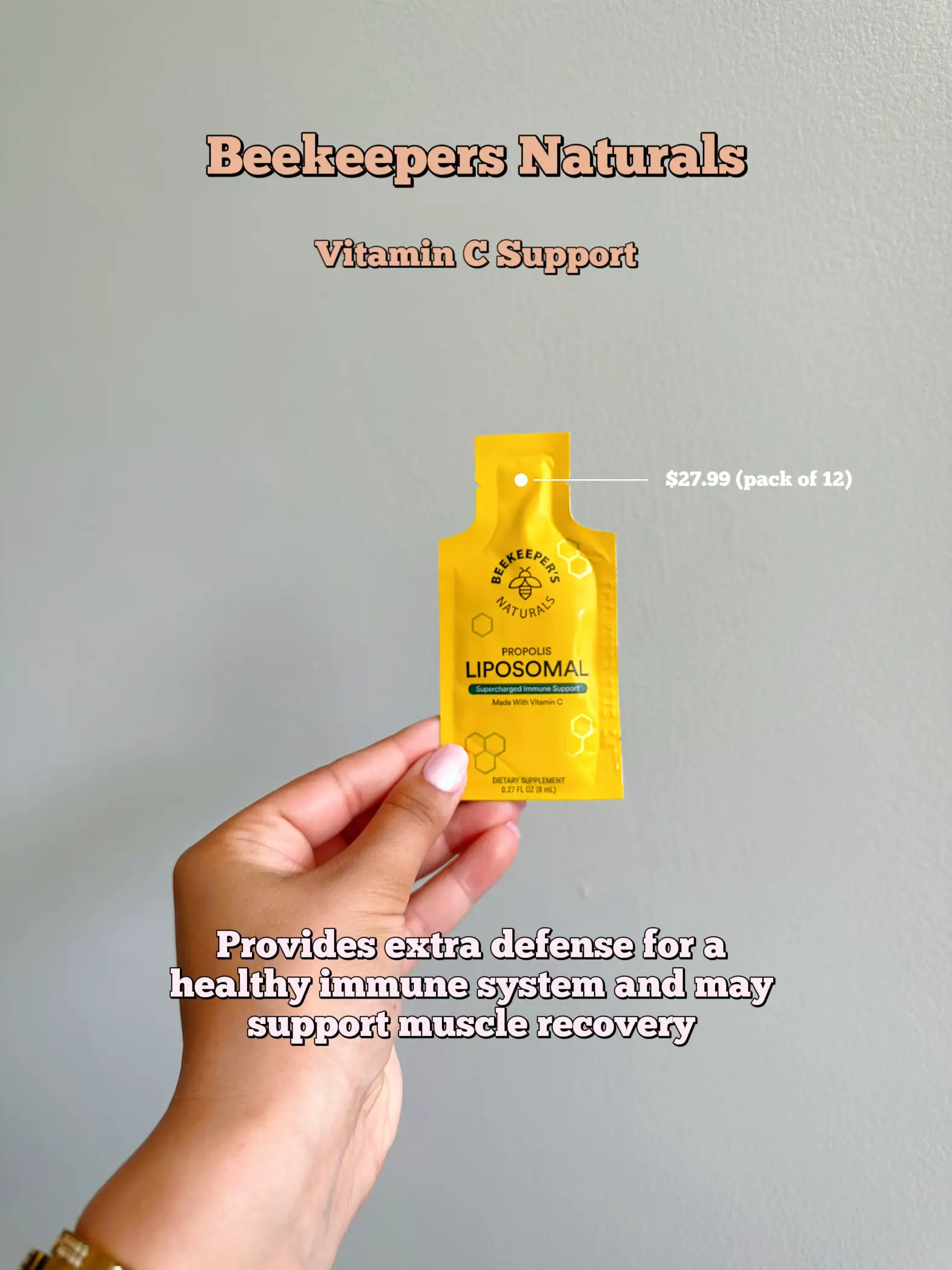 Beekeepers Naturals Liposomal Propolis + Vitamin C Immune