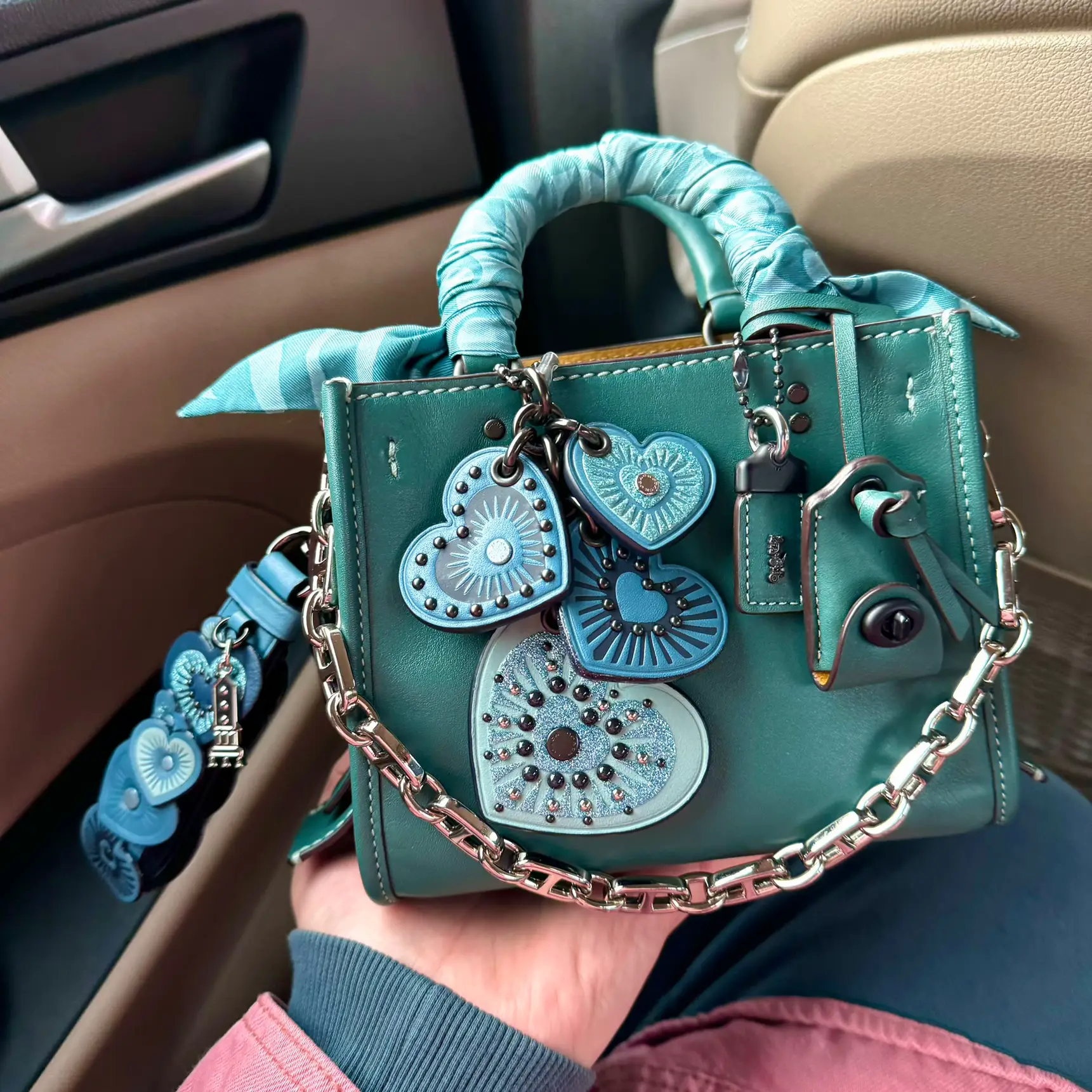 Turquoise hot sale purse coach