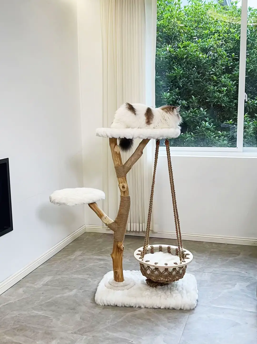 Built in hot sale cat tree