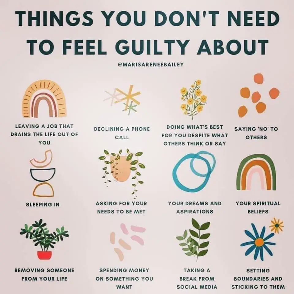  A list of things to feel guilty about.