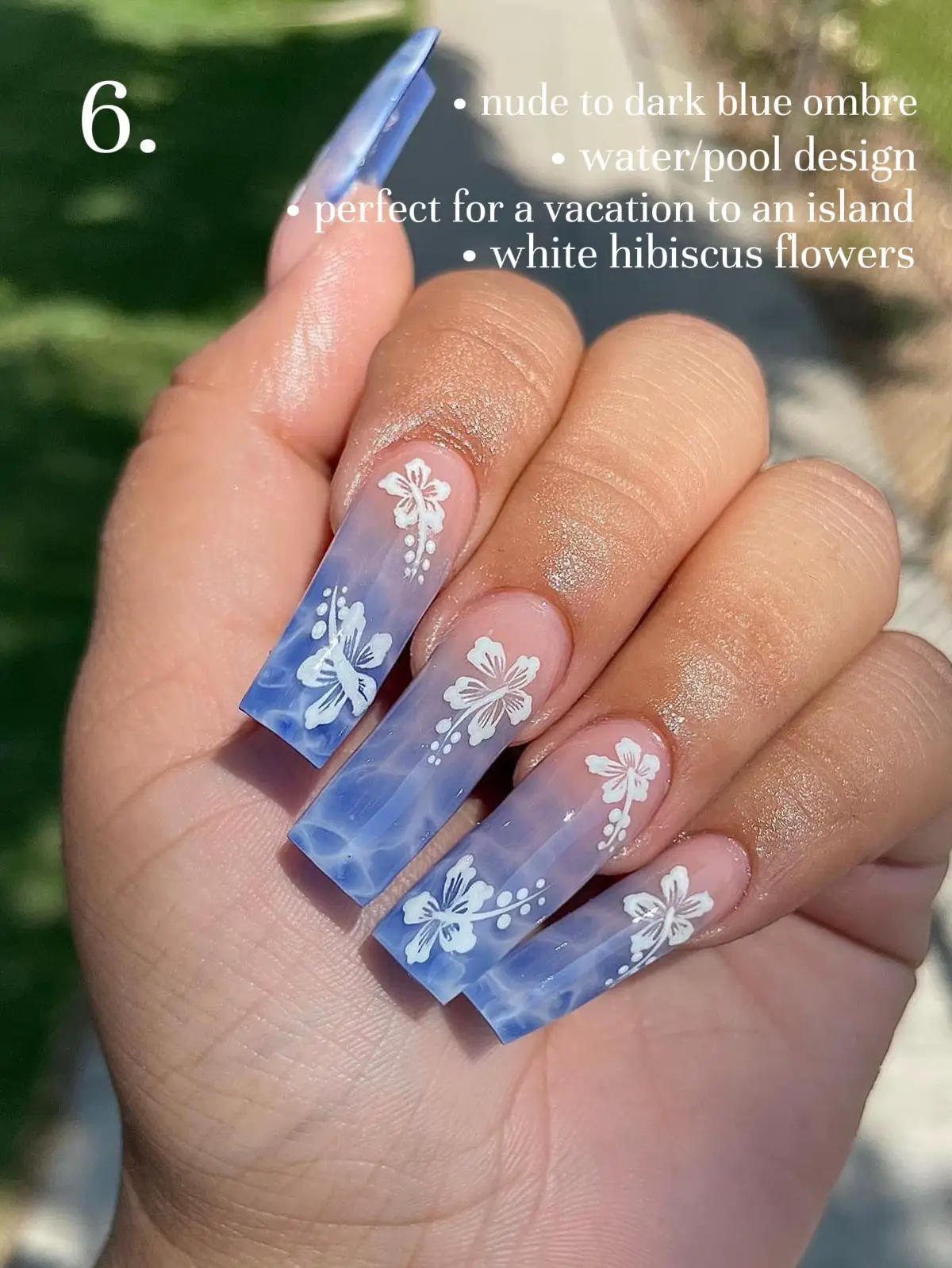 summer nail hawaii flower