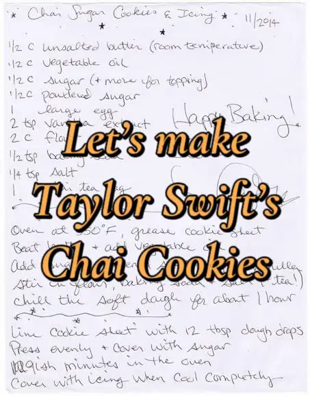 Taylor Swift Chai Sugar Cookies