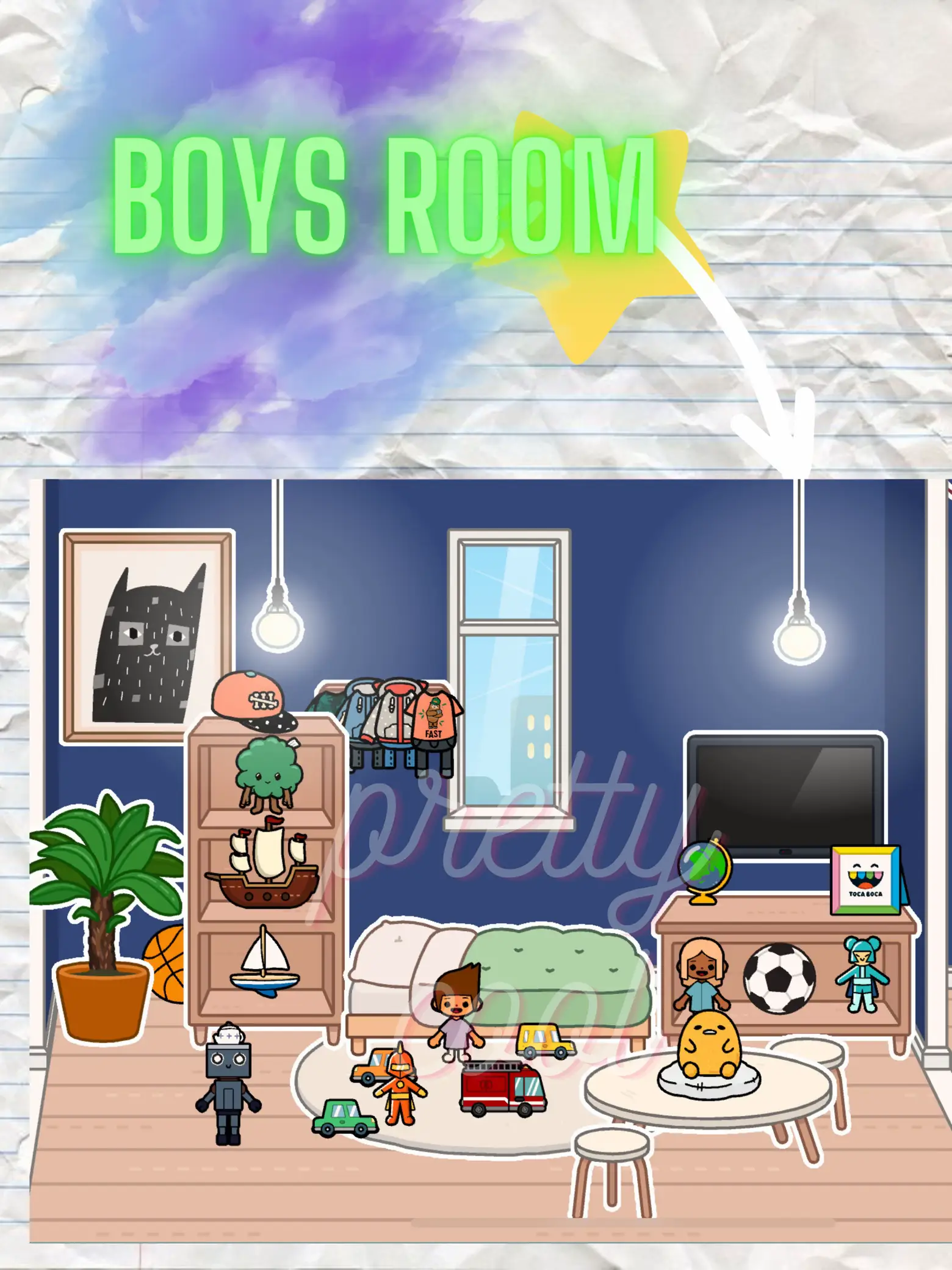 Toca Boca Kid/Teen room!  Cute room ideas, Bad room ideas, Free house  design