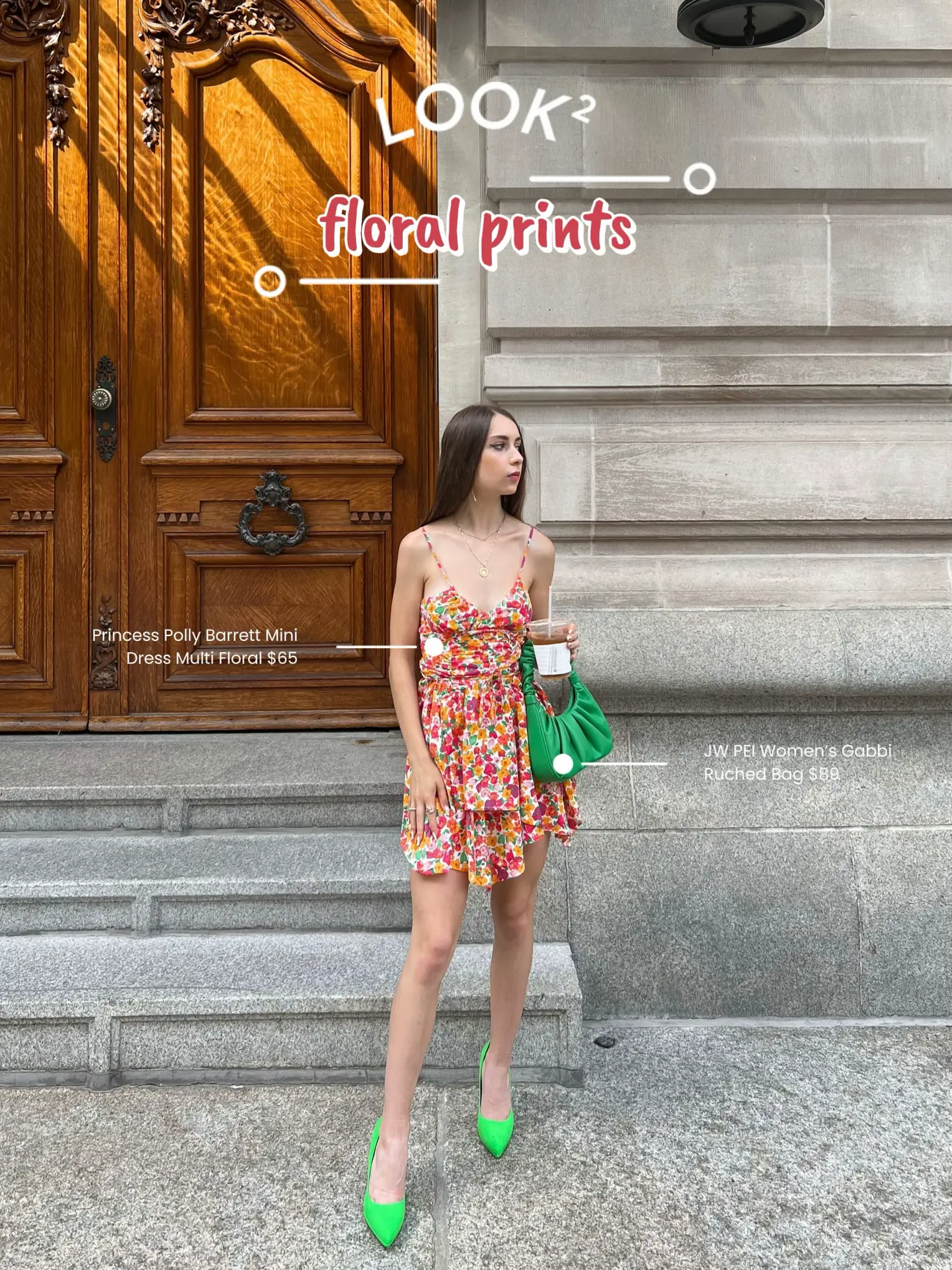 Love Notes Xia Contrast Lace Trim Mini Dress - Green