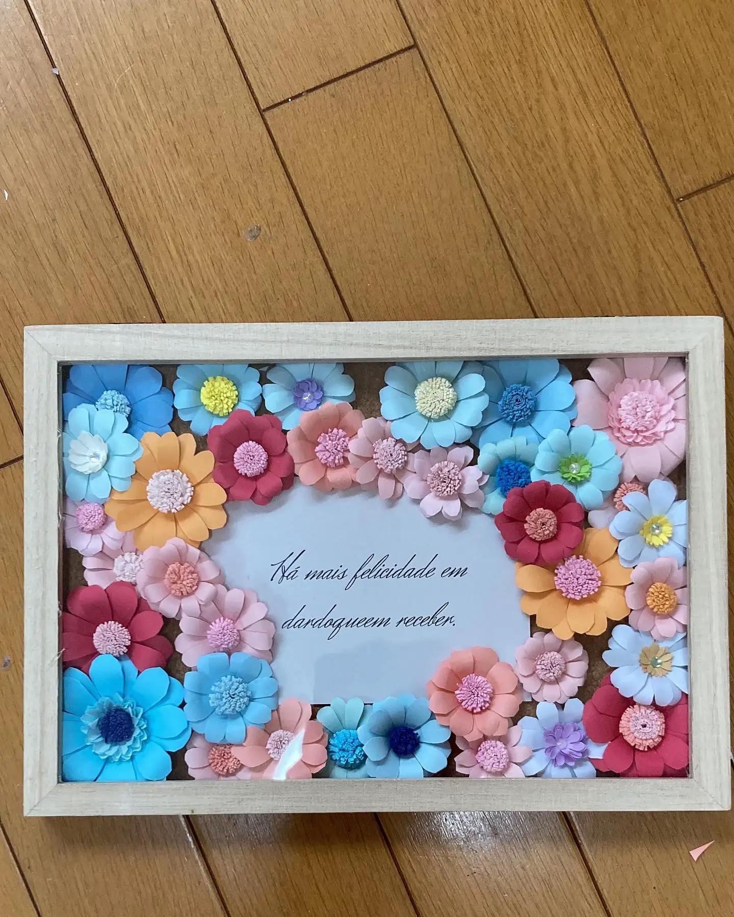 ペーパークイリング　フレーム飾り ペーパークイリング フレーム飾り 「青の花」 - メルカリ