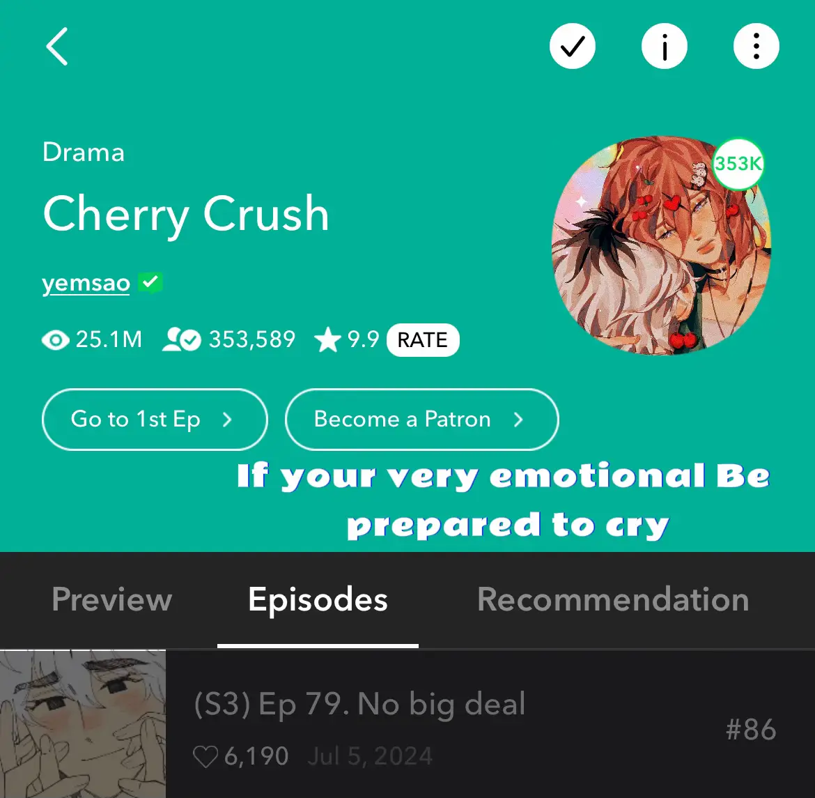 Cherry Crush Webtoon - Lemon8 Search