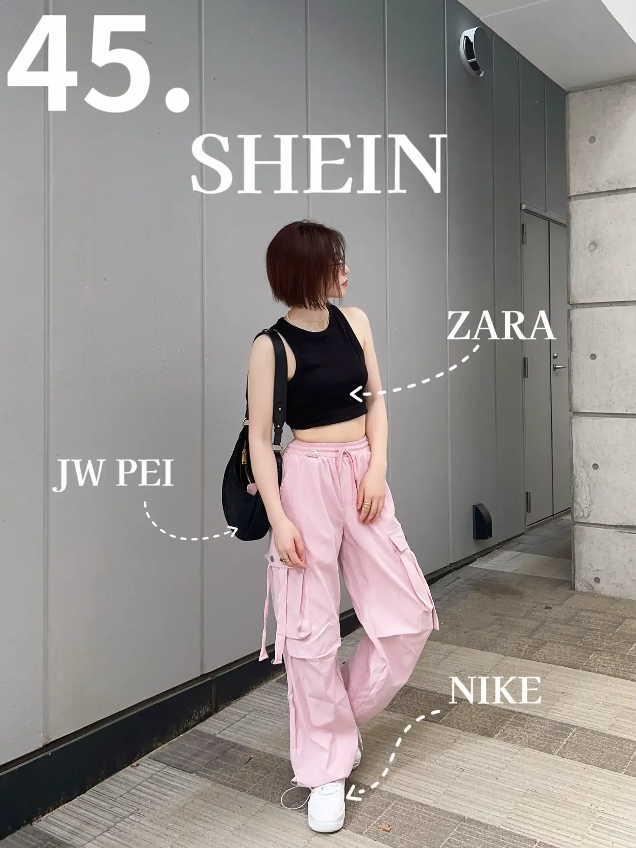 SHEIN】ピンクカーゴパンツでヘルシー肌見せ  🖤 | harukaが投稿した