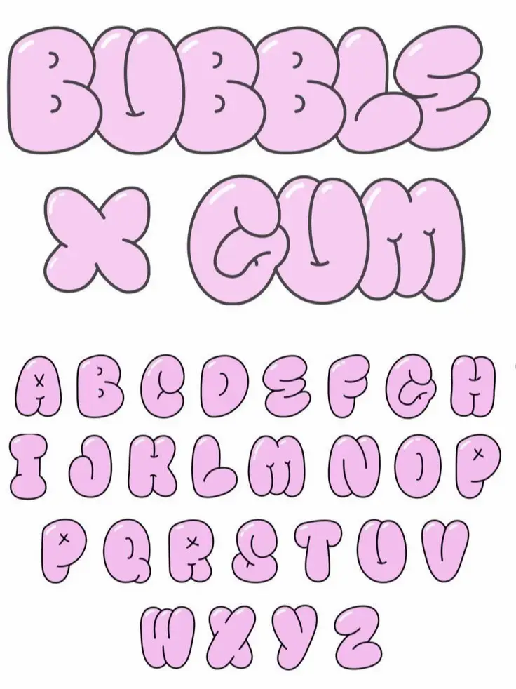 bubble gum letters! | Gallery posted by ~paulette~ | Lemon8