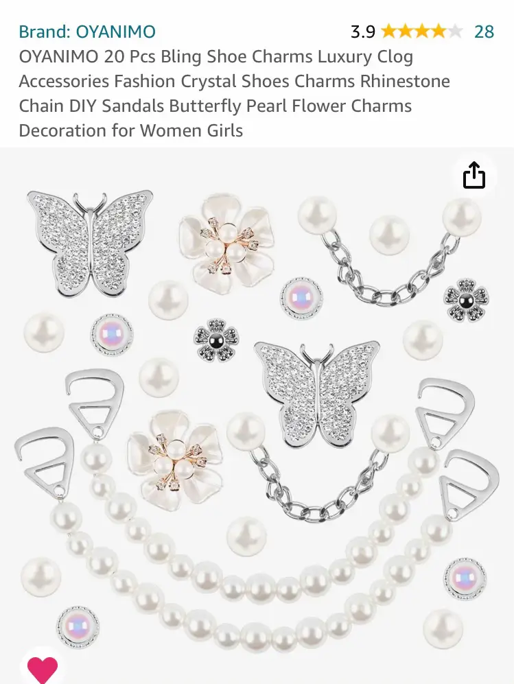DIY Luxury Elegant Shoe Jewelry Fashion Flower Chain Croc Charms