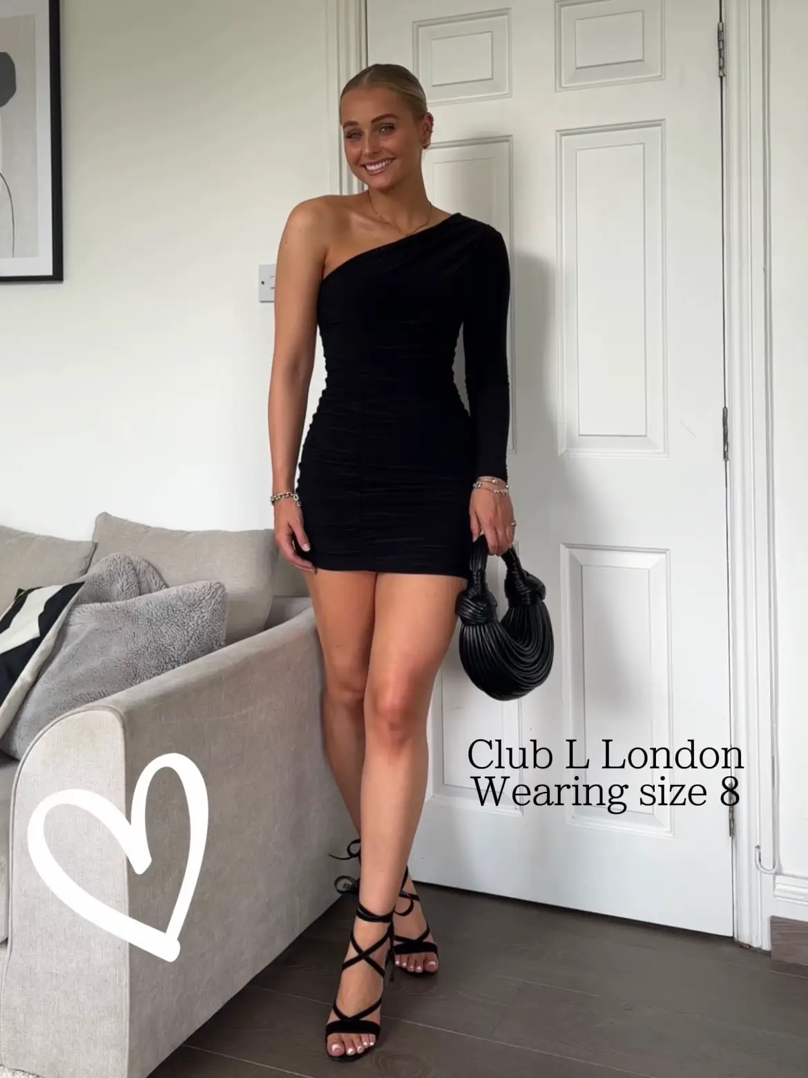 Lana Black Long-Sleeved Flared-Leg Jumpsuit – Club L London - UK