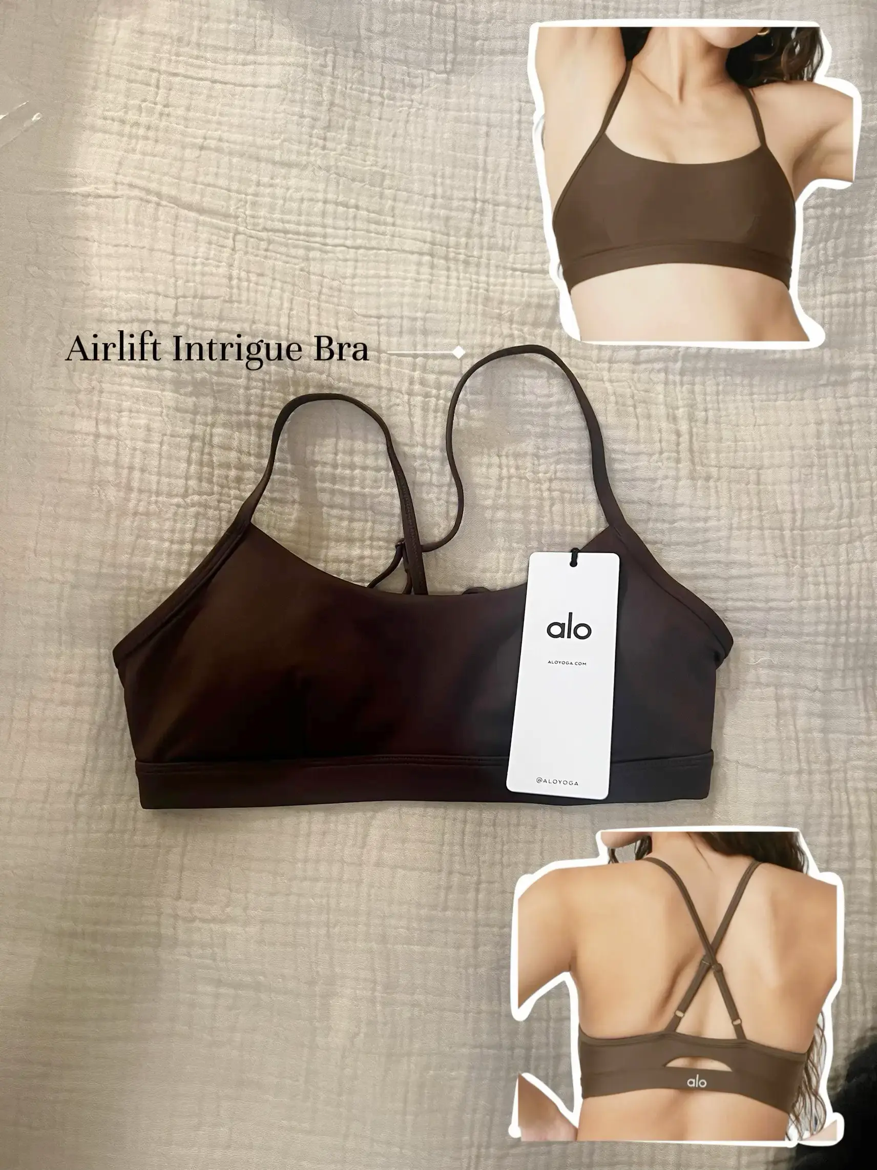 Airlift Intrigue Bra in True Navy by Alo Yoga