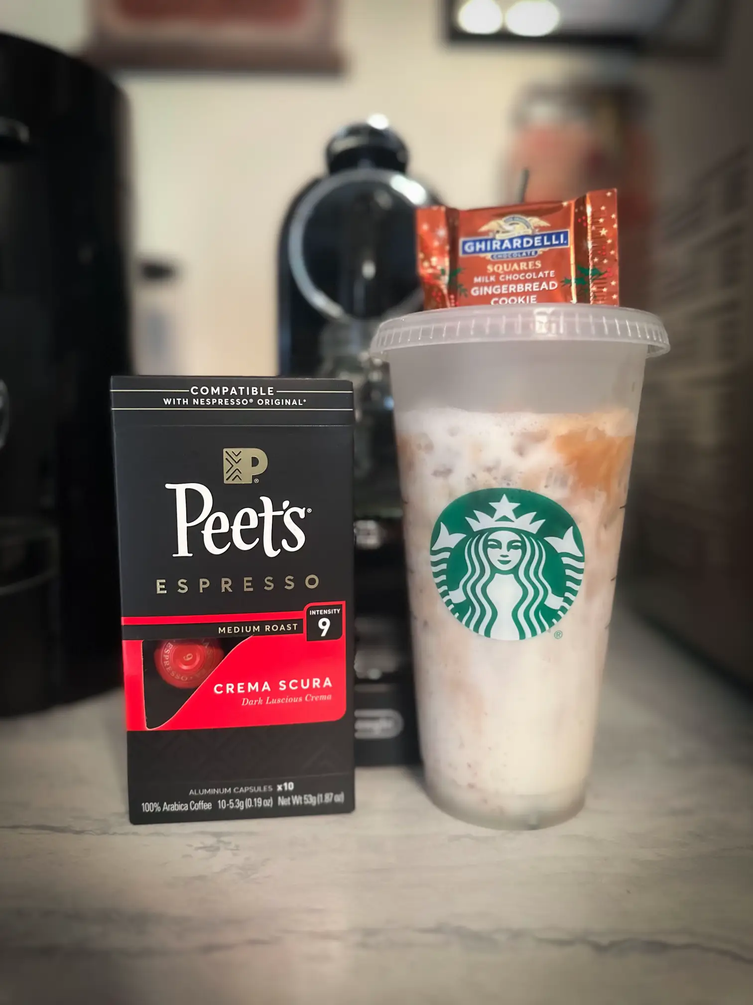 Starbucks Gingerbread Iced or Hot Coffee Recipe for Your Keurig #starbucks # coffee 