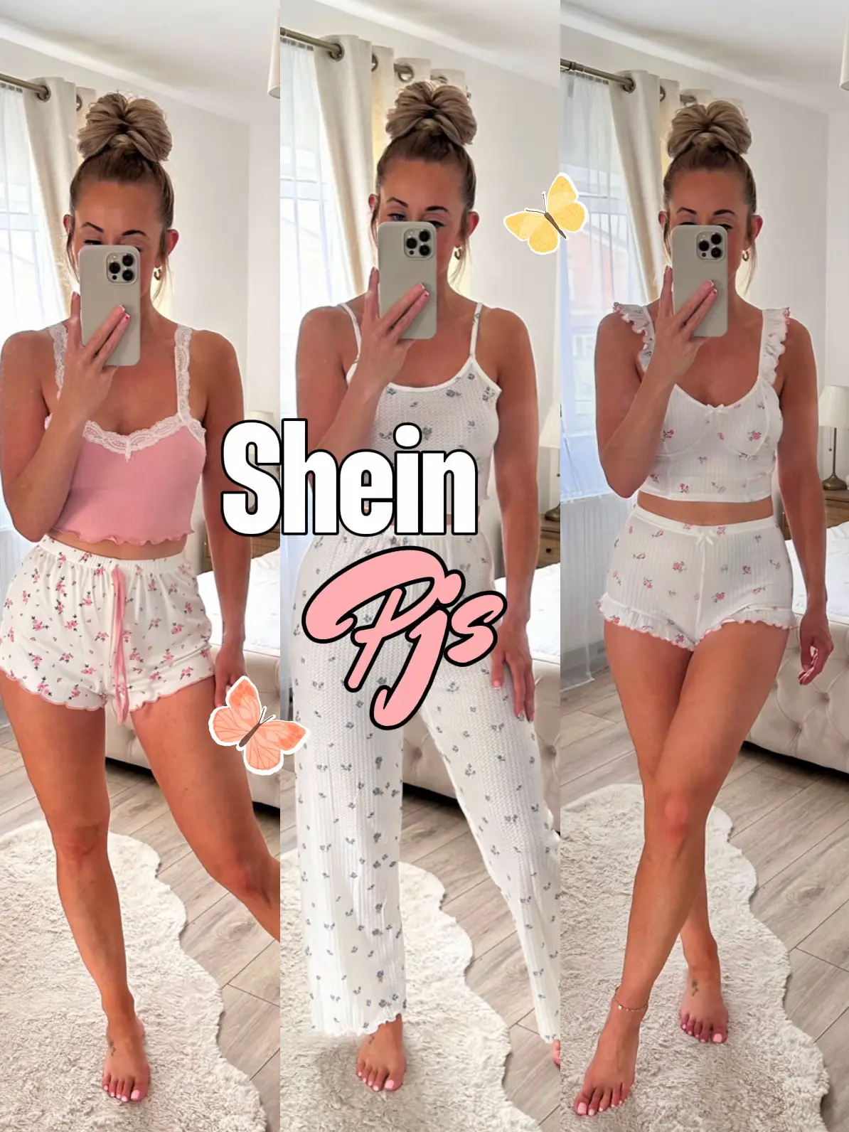 Shein Fur cute y2k bra set and panties nightwear