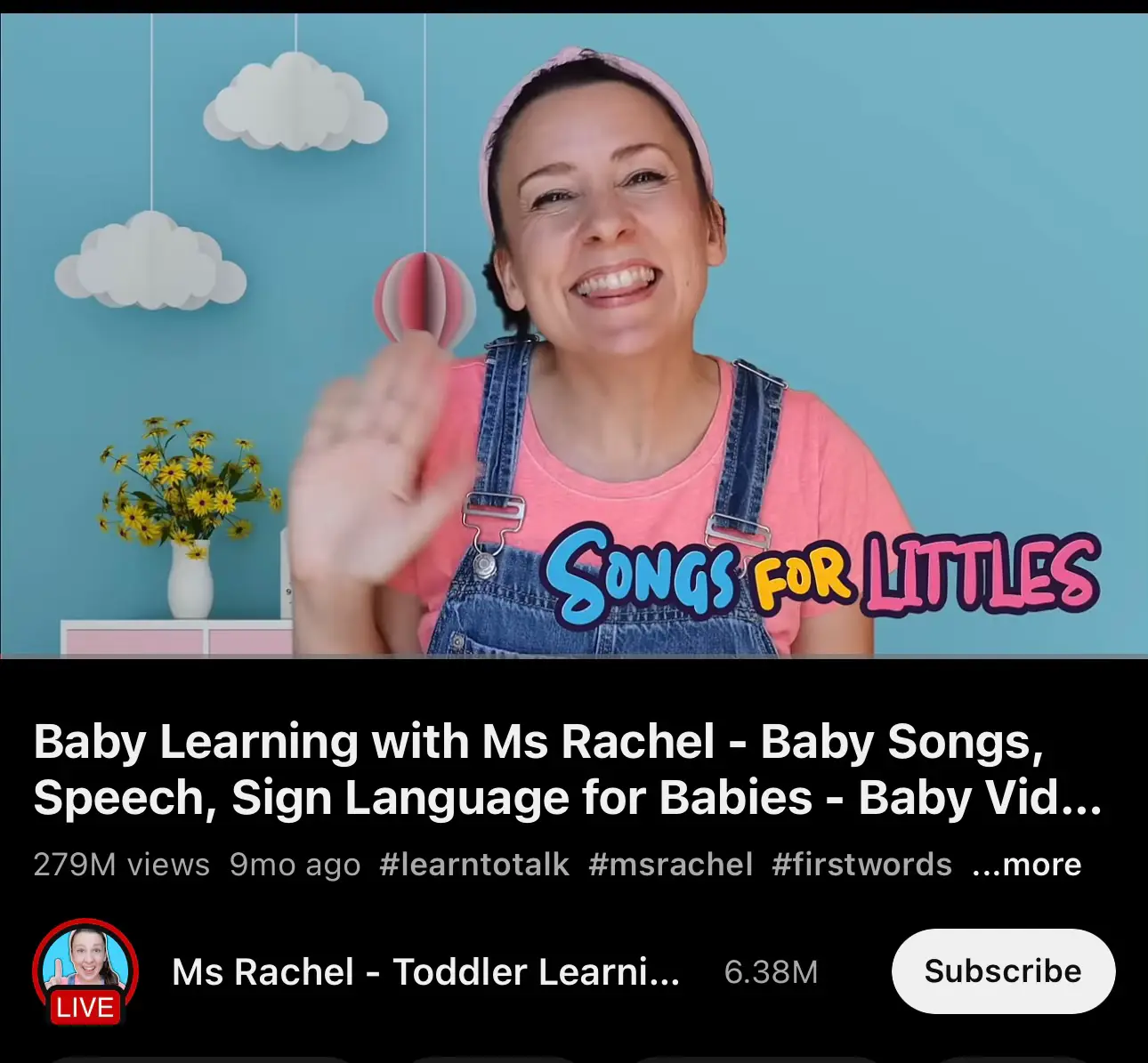Baby Learning with Ms Rachel - Baby Songs, Speech, Sign Language for Babies  - Baby Videos 