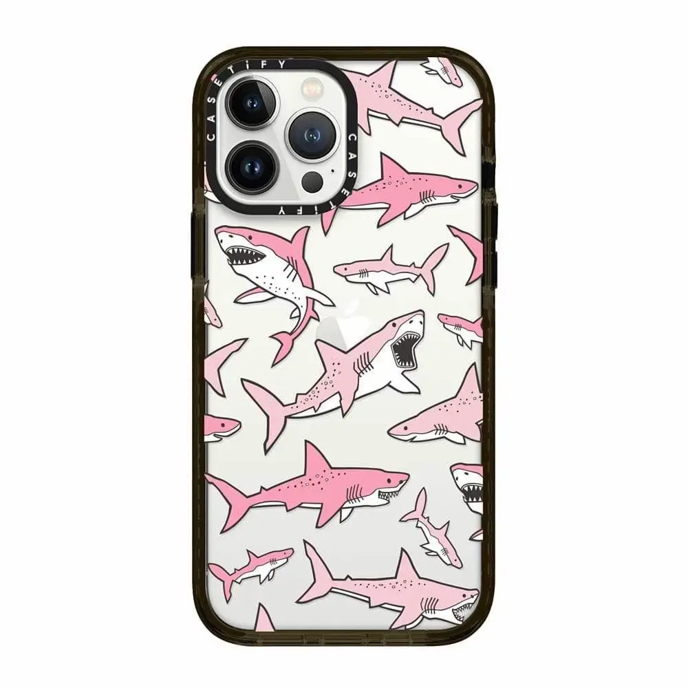 Funda Anti impacto Sharks Transparente Iphone 14 13 12 11 - Temu