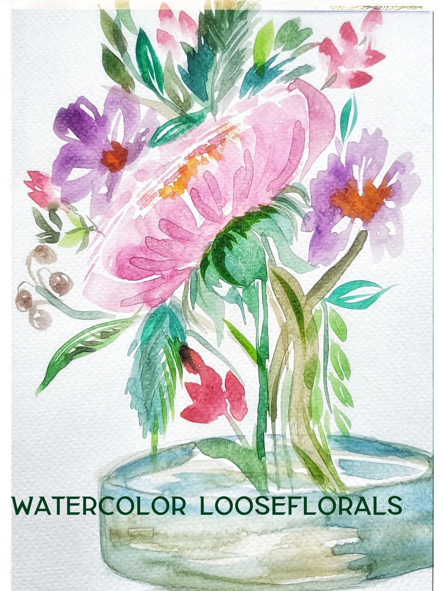 Loose Floral Watercolor ##loose #floral #watercolor