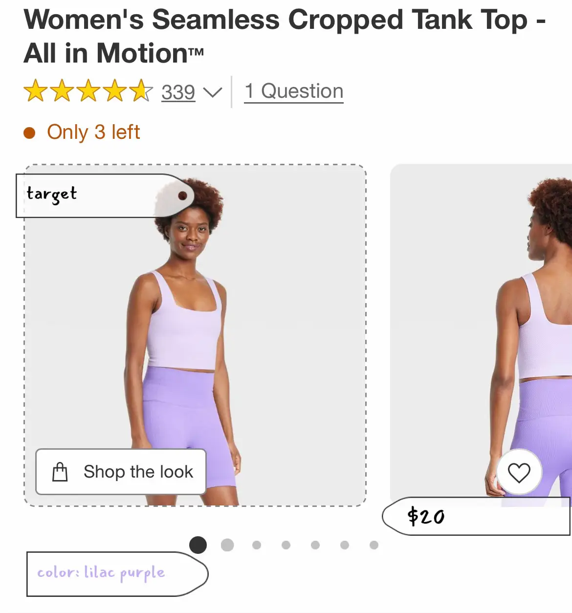 Women's Seamless Cropped Tank Top - All in Motion