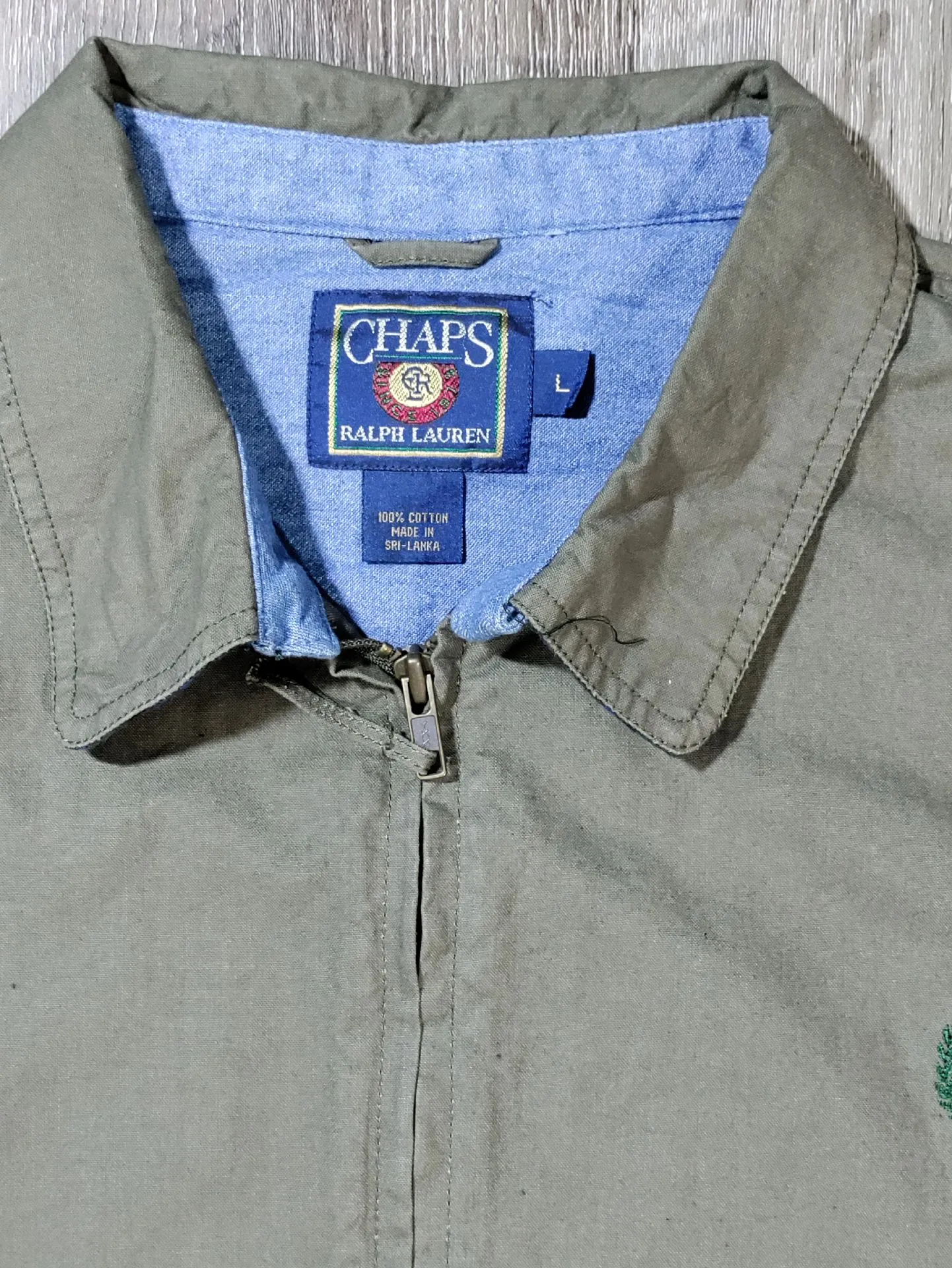 Vintage Chaps Ralph Lauren Light Harrington Jacket Size Large