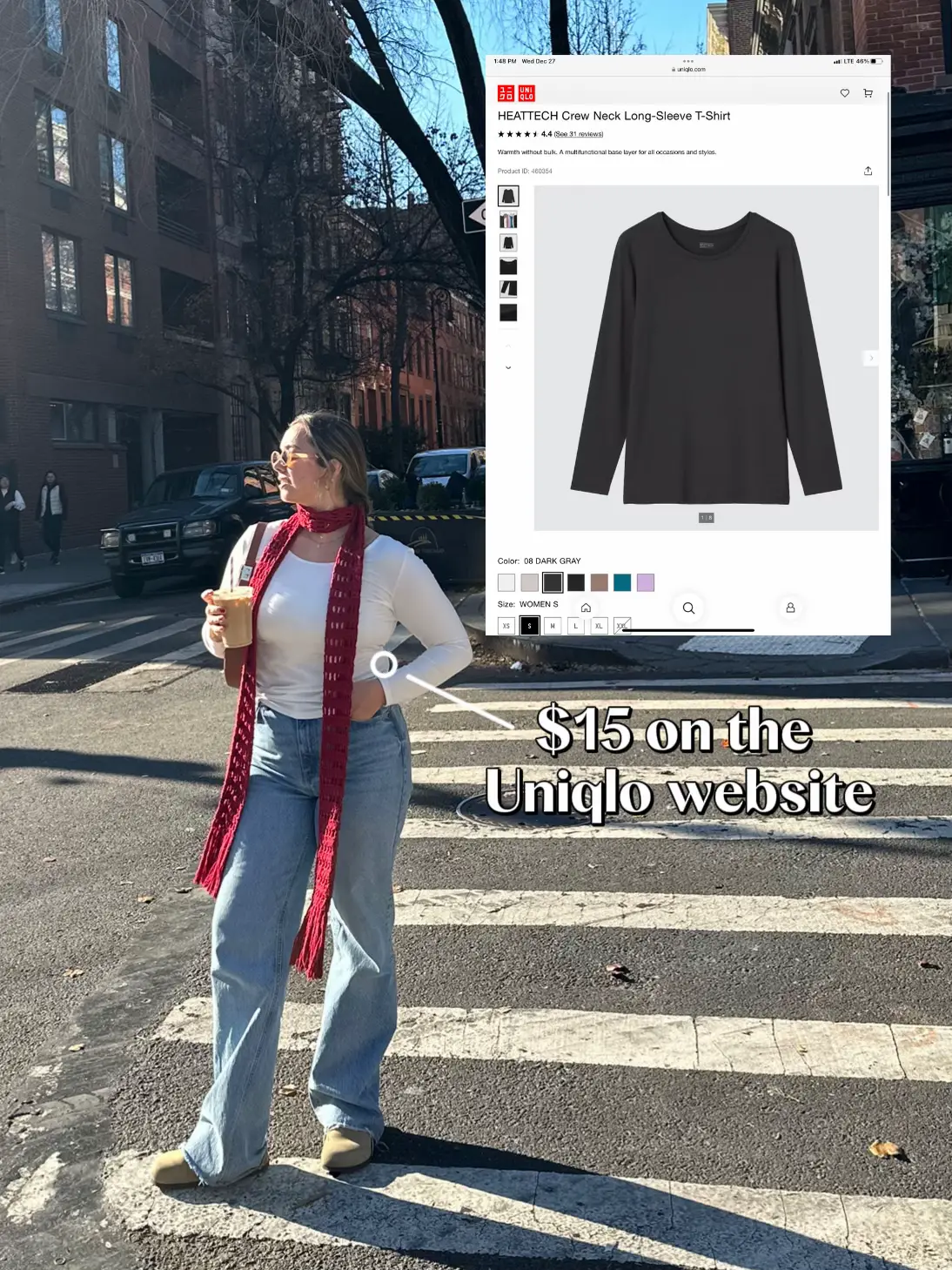 Check styling ideas for「HEATTECH Cotton Leggings (Extra Warm) (2021  Edition)、HEATTECH Cotton Turtleneck Long-Sleeve T-Shirt (Extra Warm) (2021  Edition)」