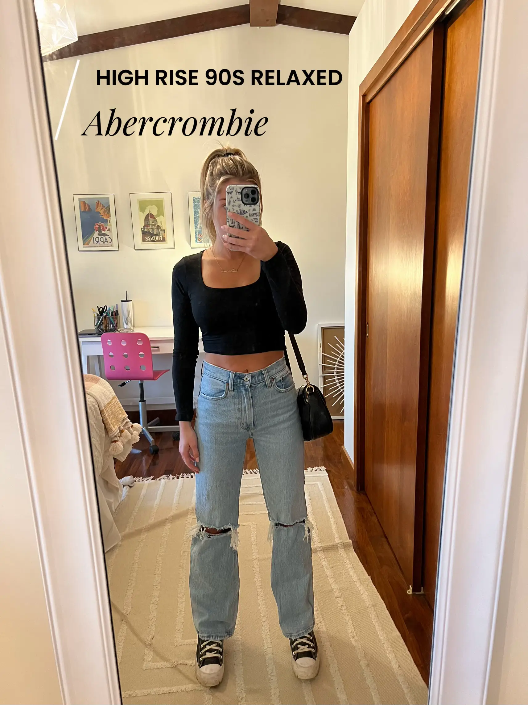 My current favorite Abercrombie jeans because they just get it😮‍💨, Abercrombie Jeans