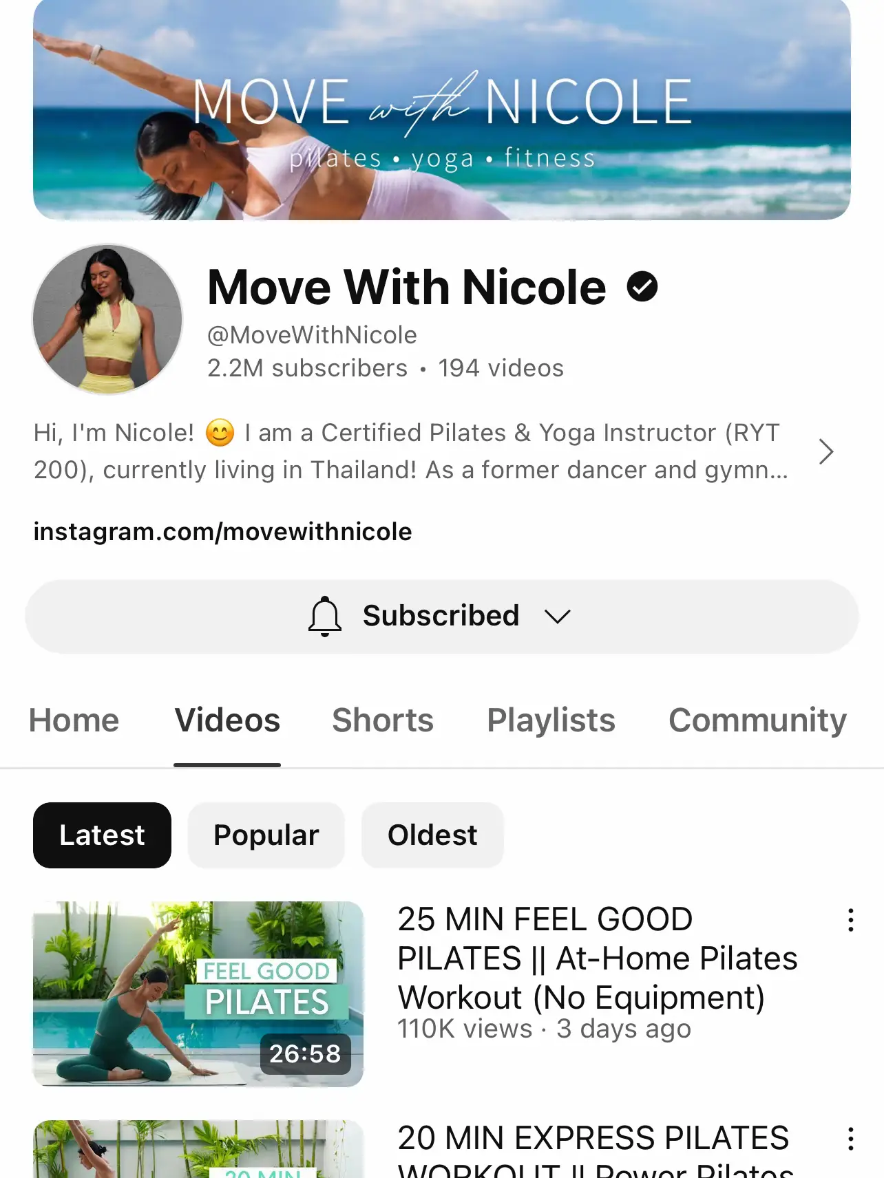 Nicole's Home Workout Series • Pilates Yoga Fusion with Weights