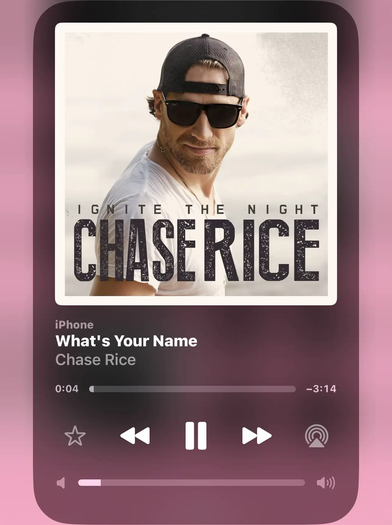  A music album cover for Chase Rice with the title "I Got The Night Chaser".