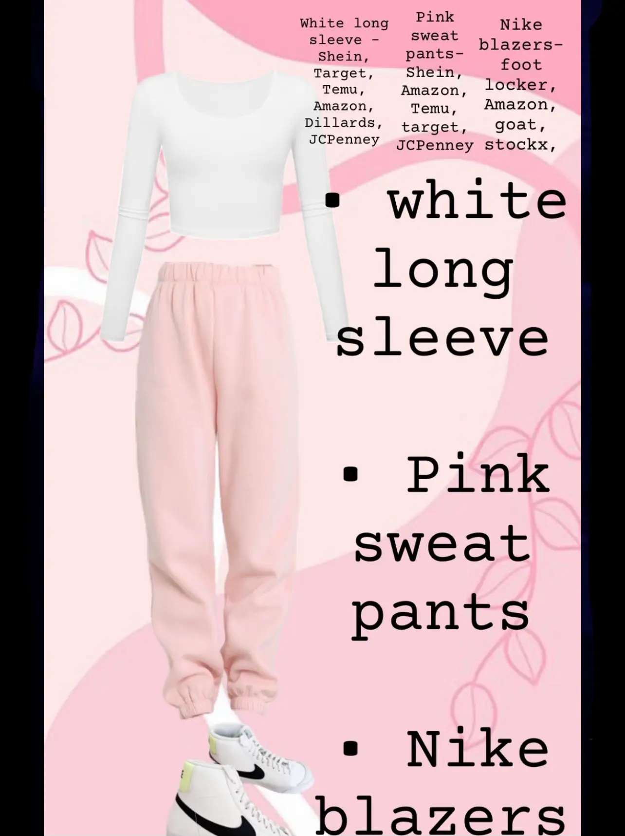 Pink Nike Sweatpants Outfit