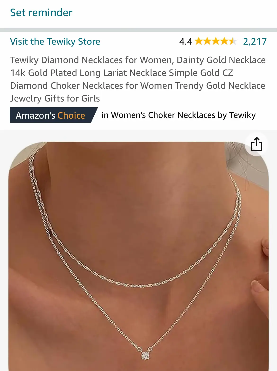 Tewiky Diamond Necklaces for Women, Dainty Gold Necklace 14K Gold Plated Long Lariat Necklace Simple Gold CZ Diamond Choker Necklaces for Women