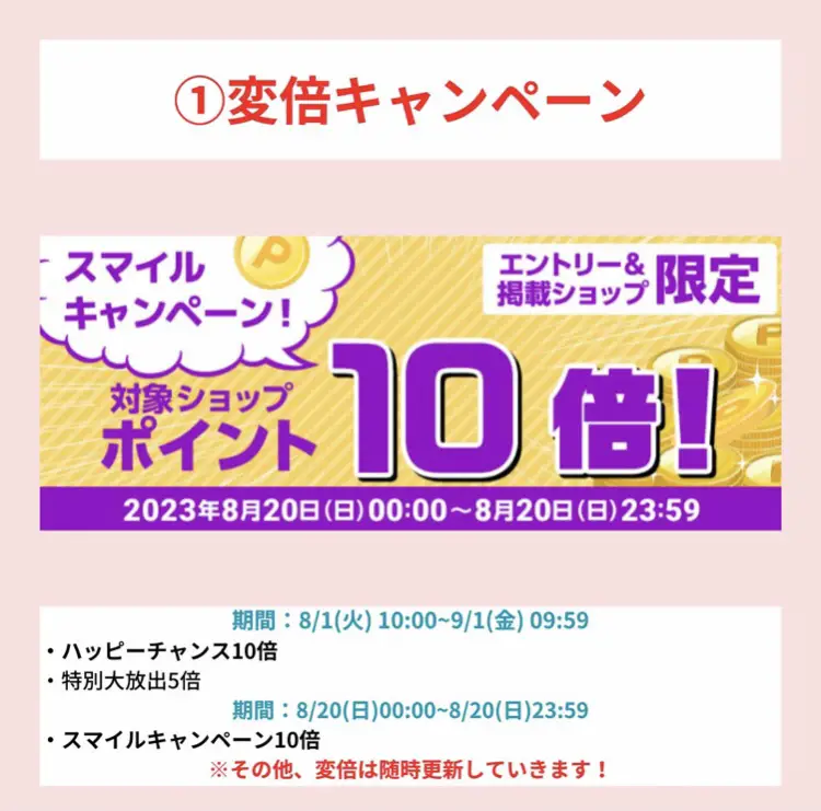 8/20（日）楽天市場は5と0のつく日！お得な楽天デー！ | Rさん＠楽天