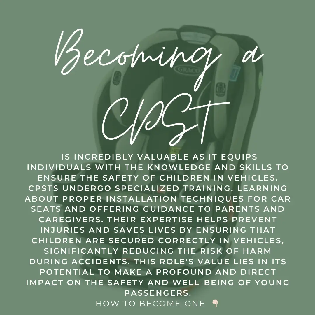 To a child Passenger Safety Technician Gallery posted by