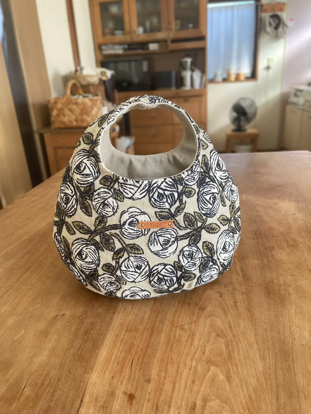 runrunrun かご編み付きバケツトートバッグ ミナペルホネン ハンドメイド runrunrun かご編み付きバケツトートバッグ ミナペルホネン
