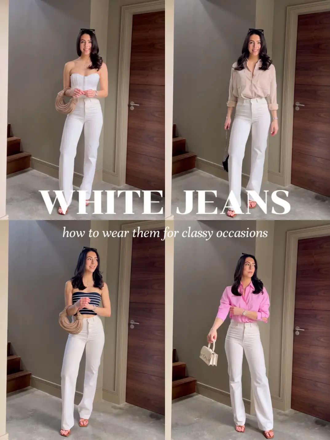 White pants outfit for summer em 2024  Looks alternativos, Looks  elegantes, Looks